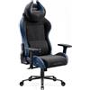 Diablo Chairs Sedia da gioco Diablo X-Horn 2.0, sedia da ufficio, sedia da scrivania, design ergonomico in tessuto, nero-blu, taglia normale
