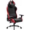 Diablo Chairs Sedia da gioco Diablo X-Horn 2.0, sedia da ufficio, sedia da scrivania, design ergonomico in tessuto nero e rosso, taglia standard