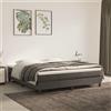 vidaXL Materasso a molle insacchettate, rigidità media, colore grigio scuro, dimensioni 193x203x20 cm, rivestito in velluto