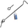 GeZu Impex Gancio Per Cabina 120 mm Elettroplaccato Set Da 10 Chiavistelli Per Porte Gancio Ad Occhiello Porte Esterne