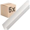 PROTEKTOR 3741 Profilo a U in PVC, profilo di bordatura per cartongesso 12,5cm 200cm 5 pezzi protezione bordi bianca per cartongesso