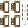 JJWNMLL Cerniere per porta, 4 pezzi, bronzo antico, 51 x 25 mm, cerniere a incasso con viti per armadi, armadi, finestre, cassetti, scatole, armadi