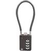 SISAV Cavo con combinazione a 4 cifre, 18 cm, per armadietti scolastici, palestre, caschi, armadietti, cassetta degli attrezzi, valigia, zaino, nero, 1 confezione