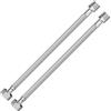 YUANNY 2 tubi flessibili da 3/8 IG x 3/8 AG, entrambi i lati, 30 cm, tubo di collegamento, tubo di collegamento, tubo flessibile per rubinetto, valvola ad angolo, lavabo da cucina, bagno