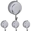 STBVIE Ganci a Ventosa Rimovibili Confezione da 4 for Carichi Pesanti da 8 kg, Ganci da Parete da Attaccare sul Retro della Cucina, Porta Finestra, Ganci da Doccia con Ventosa for Appendere Accappatoio Asciu
