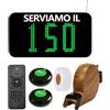 CYSSJF Kit Eliminacode Digitale 3 Cifre (Chiamata in Italiano) | Completo di: Display+Chiocciola+Rotolo+Telecomando+2 Pulsanti | Per Gastronomie, Banco, Sportello, Ambulatoro