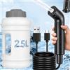 BORDRISE Bidet Elettrico Portatile, 2,5 L Flacone Lgiene Perineale Viaggi e Campeggio 3 Modalità Flusso Indicatore Batteria Dispositivo Lavaggio Perineale Manuale Ricaricabile per Lgiene Intima Cura Post-parto