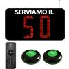 CYSSJF Eliminacode Display 2 Cifre (Chiamata in Italiano) | Gestione Code: 00-99 | Completo di: Display+Telecomando+2 Pulsanti | Per Gastronomie, Banco, Sportello, Ambulatoro