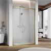 SUNXURY Porta scorrevole 110 x 185 cm, porta doccia in vetro di sicurezza da 5 mm, vetro trasparente (ESG) doccia con manico a forma di H, porta doccia per piccoli bagni