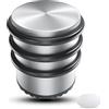 SilverRack® Fermaporta in acciaio inox alto [1 pezzo] + 1 fermaporta extra da parete - Premium fermaporta senza fori 1,1 kg - pesante fermaporta fondo - 7,5 x 8 cm