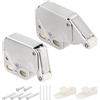 QUARKZMAN 2 Pcs Serrature Magnetiche A Spinta Per Ante Di Armadio 1.93x1.1 Pollice Serratura A Spinta Per Aprire L'Anta Hardware Per Armadio Apertura Nascosta Grigio Metallo 49x28mm