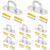 CEEYSEE 8 ganci a U per piastra con occhiello, M6 in acciaio inox 304, per appendere e installare sacchi di sabbia, yoga, stendibiancheria, cesti, con viti (U/M6/CXG)