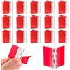 Apausvcm 16 cerniere trasparenti in plastica acrilica, pieghevoli, piccole cerniere in plastica trasparente, con cerniera, autoadesive, per armadio, cassetto, mobili