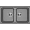ELLECI LM245073 - Lavello da Cucina 2 Vasche, 86x50 cm, Titanio 73