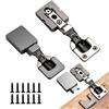 keyuancan Cerniere per Ante Cucina, Cerniera per Mobili, Cerniera Semi-Coprente, Cerniere per Legno, Cardine con Chiusura Morbida pour Mobili da Cucina, Armadi, Librerie, 2 Pezzi, Grigio