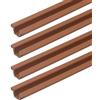 cyclingcolors 4x Guida per Ante Scorrevoli Scorrevole Porta per Ruote Rulli per Carrello Guida Plastica Armadio, Marrone
