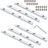 FAEYUNE 6 connettori profilati in alluminio, linea interna dritta, lunghezza 10 cm, con viti M5, per serie 20 x 20, scanalatura da 6 mm (argento, 6PACK-2020)