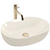 Rea - Lavabo Da Appoggio Lisa Shiny In Ceramica,Bianco, Ovale 49X35X14cm