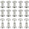 PATIKIL Viti Chicago, 60 Pezzi M5 x 10mm Acciaio Al Carbonio Testa Phillips Rivetti Viti Di Fissaggio Viti Per Post Rivetti Per Cintura In Pelle Zaino Artigianato Legatoria, Colore Argento