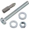 AERZETIX Kit fissaggio M6x50 mm / 20 viti metalliche / 20 dadi esagonali / 40 rondelle piatte / 1 utensile 1/4 PZ2