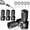 DONGFENGLION 5 pezzi Adattatore per chiavi a bussola da 1/2 a 1/4 - Adattatore per avvitatore a percussione in acciaio al cromo vanadio, compatibile con avvitatore a percussione, dadi, punte per avvitatore a