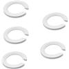 DULEE 5 Pezzi Anello Riduttore per Parelume da E27 a E14 Plastica,42mm a 29mm Convertitore Anello Paralume,Adatto per la Maggior Parte dei Fari a Baionetta,Portalampade,Lampade da Tavolo,Bianco