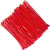 REQAG 100 Pezzi Fascette Plastica Rosso, Fascette per Cavi, Fermacavo, Fascette Plastica Riutilizzabili, Fascette Elettricista, Fascette in Nylon Autobloccanti (200mm x 3mm)
