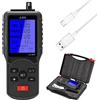 Hancaner Misuratore di CO2 Omologato 5 in 1 Misuratore di Qualità dell'Aire TVOC HCHO Temperatura e Umidità Rilevatore di CO2 con Schermo LCD + 1 * Batteria al Litio da 1800 mAh + Cavo USB + Scatola