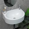 shawoo Lavello da bagno a parete 45 x 34 cm, installazione senza trapano, autoadesivo con foro per rubinetto da 3,2 cm, lavelli da bagno galleggianti per lavabo, lavabo in plastica per casa, dormitorio