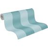A.S. Création Carta da parati in tessuto non tessuto con strisce di colore blu turchese - alta qualità 397928 - 10,05 m x 0,53 m - Carta da parati per soggiorno - Made in Germany