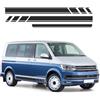 tivekeo Strisce Laterali Sostituzione per VW T5 T6 T6.1 California 2003-2024, 2 Adesivi Laterali + 1 Adesivo Portellone Posteriore, Adesivo Strisce Laterali Trasportatore, Nero