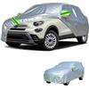 Generico personalizzato telo copriauto Compatibile con Fiat 500X sport 2014-2018,protezione solare,dalla pioggia,dal vento,dalla polvere,adatto a tutte le stagioni(silver green)