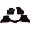 Somer Car Kit Tappetini Auto compatibili con Volkswagen Golf 5 2003-2009 (CLIP TONDE) - posteriore unito | Set Tappeti in Moquette, Tappeto auto su misura, bordo fucsiao