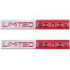 SgW 2 stemmi adesivi per auto, moto, camion (argento rosso)