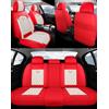 NOBQUA Coprisedili Auto Universali per 5 Posti in Vera Pelle-Compatibili con Nissan Qashqai Juke X-Trail/Rogue Micra - Impermeabili, Antiscivolo-Set Completo per SUV e Berlina