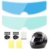 LEIBOCHAO Pellicola antiappannamento per casco moto, Pellicola antipioggia per casco moto, con pacchetto di installazione, Pellicola protettiva HD trasparente, Illumina la vista e protegge la sicurezza di guida