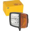 HELLA 1SA 996 120-011 Alogeno-Faro principale, 12V, Montaggio, esterno, Lente del diffusore indurita, colore diffusore luce giallo, Spina AMP, anteriore Sx