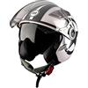 BHR 93280 Casco Doppia Visiera Modello Double 709, Star Bianco, S