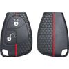 OTMIK Custodia in Silicone per la Copertura della Chiave dell'Auto adatto per Mercedes Benz AMG Viano W639 B C E S ML SLK CLK Classe W211 W202 Accessori per il guscio della chiave (2 Pulsanti)