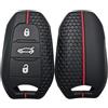OTMIK Custodia in silicone per la copertura della chiave dell'auto adatto per Peugeot 207 Rifter 308 407 508 Rxh 5008 2008 4008 408 per Accessori per il guscio della chiave (Linea Rossa)