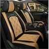 ZXKYLFFF Coprisedili per auto adatti per Renault Captur I 2014 2015 2016 2017 2018 in pelle impermeabile a 5 posti cuscino protegge il sedile, beige