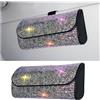 JNNJ Custodia da Sole per Auto, Porta Occhiali da Sole per Auto Decorato con Strass, Custodia Occhiali da Auto per Aletta Parasole, Bling Custodia Universale Occhiali con Strass Accessori(Colore)
