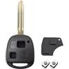 XUKEY Guscio per Chiave Auto per Toyota Yaris RAV4 Corolla Celica, 2 Tasti | Custodia per Telecomando, Custodia per Chiave di Ricambio per Toyota Prado Echo Tarago Alphard HiAce Land Cruiser