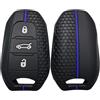 OTMIK Custodia in silicone per la copertura della chiave dell'auto adatto per Peugeot 207 Rifter 308 407 508 Rxh 5008 2008 4008 408 per Accessori per il guscio della chiave (Linea Blu)