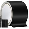 GRTHTATI 10cm x 900cm Pellicola Adesiva per Auto Nera Opaco Wrapping Pellicola per Eliminare Le Parti Cromate da Auto, Moto e Bici, Chrome Delete (Nero Opaco, 10cm x 900cm)