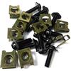 uxcell sourcingmap Metal Tipo U M6 Moto Carenate Dispositivi Fissaggio Graffe Con Nero Viti Bulloni 10pz