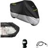 farbrothersonline TELO COPRI MOTO BICOLORE COPERTURA FELPATO CAPPOTTA IMPERMEABILE ANTIGRANDINE 250G MOTO SCOOTER E MAXIMOTO CON PARABREZZA/CUPOLINO+BAULETTO COMPATIBILE CON YMCO X-TOWN 300