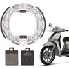 GSC RICAMBI SRL KIT PASTIGLIE PASTICCHE FRENO + GANASCE FRENO FERODO COMPATIBILI PER PIAGGIO LIBERTY 50-125 - LIBERTY 150 - LIBERTY 200 (COMPATIBILITA' MODELLI IN DESCRIZIONE)