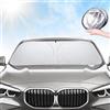 Leiwee Parasole Auto Parabrezza Interno, 80x145 cm Copriparabrezza Termico, Antiriflesso e Isolante per Caldo Estivo, Protezione UV per Interni Auto (Argento)