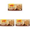 Oro Saiwa Grano Fondente, Biscotti Integrali con Gocce di Cioccolato Fondente, Fonte di Fibre con Farina Integrale, 100% Grano Italiano, 300g (6 monoporzioni da 50g) (Confezione da 3)